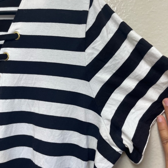 Michael kors black and White Striped Dress - Picture 5 of 9